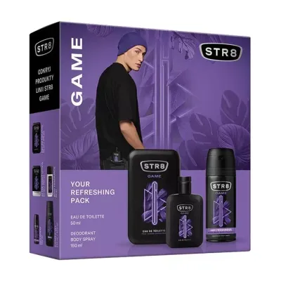 STR8 GAME WODA TOALETOWA SPRAY 50ML + DEZODORANT 150ML