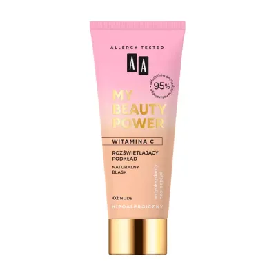 AA MY BEAUTY POWER ROZŚWIETLAJĄCY PODKŁAD DO TWARZY 02 NUDE 30ML