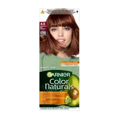 GARNIER COLOR NATURALS TRWAŁA FARBA DO WŁOSÓW 4.5 KASZTANOWY BRĄZ