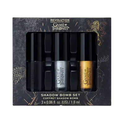 MAKEUP REVOLUTION X GAME OF THRONES ZESTAW KREMOWYCH CIENI DO POWIEK 3X1,8ML