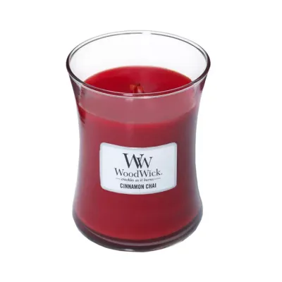 WOODWICK MEDIUM JAR CANDLE ŚWIECA ZAPACHOWA CINNAMON CHAI 275G