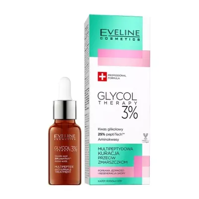 EVELINE GLYCOL THERAPY MULTIPEPTYDOWA KURACJA PRZECIW ZMARSZCZKOM 3% 18ML