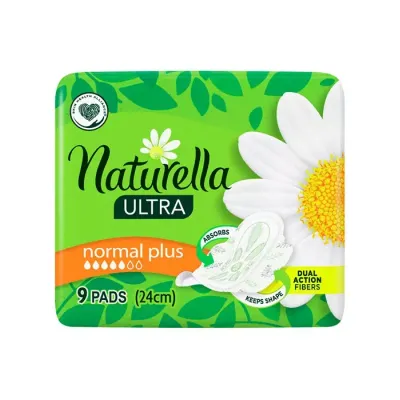 NATURELLA ULTRA NORMAL PLUS 24 CM PODPASKI HIGIENICZNE ZE SKRZYDEŁKAMI 9 SZTUK