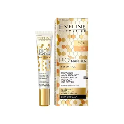 EVELINE BIO MANUKA LIFT ODŻYWCZO-WYGŁADZAJĄCY KREM-KURACJA POD OCZY I NA POWIEKI 20ML