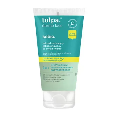 TOŁPA DERMO FACE SEBIO MIKROZŁUSZCZAJĄCY ŻEL PEELINGUJĄCY DO MYCIA TWARZY 150ML