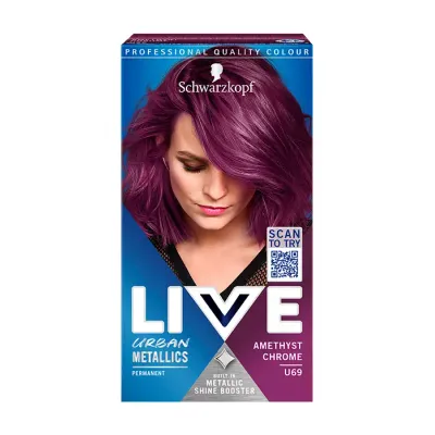 SCHWARZKOPF LIVE INTENSE COLOUR URBAN METALLICS FARBA DO WŁOSÓW U69 AMETHYST CHROME