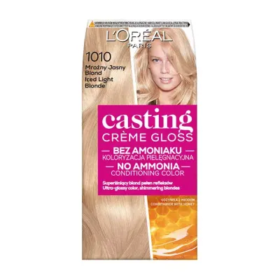 LOREAL CASTING CREME GLOSS FARBA DO WŁOSÓW 1010 JASNY LODOWY BLOND