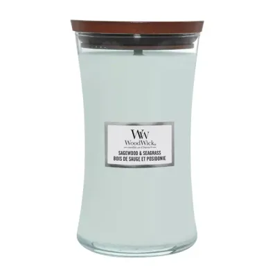 WOODWICK LARGE JAR CANDLE ŚWIECA ZAPACHOWA SAGEWOOD & SEAGRASS 610G