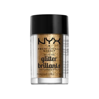 NYX PROFESSIONAL MAKEUP GLITTER BRILLANTS BROKAT DO TWARZY I CIAŁA 05 GOLD 2,5G