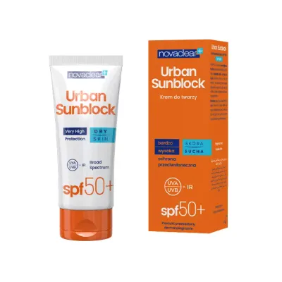 NOVACLEAR URBAN SUNBLOCK OCHRONNY KREM DO TWARZY SPF50+ DLA SKÓRY SUCHEJ 40ML