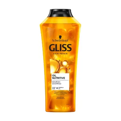 GLISS OIL NUTRITIVE NOURISH SHAMPOO SZAMPON DO WŁOSÓW PRZESUSZONYCH I NADWYRĘŻONYCH 400ML