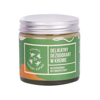 MYDLARNIA CZTERY SZPAKI DELIKATNY DEZODORANT W KREMIE BEZZAPACHOWY 60ML