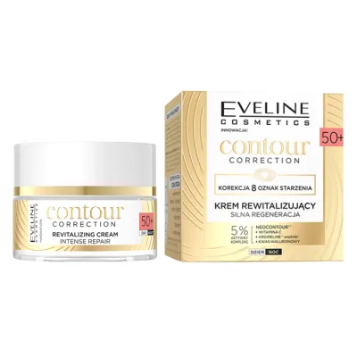 EVELINE CONTOUR CORRECTION SILNIE REGENERUJĄCY KREM REWITALIZUJĄCY 50+ 50ML