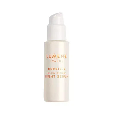 LUMENE NORDIC-C [VALO] GLOW RENEW NIGHT SERUM WEGAŃSKIE ROZŚWIETLAJĄCE SERUM NA NOC 30ML