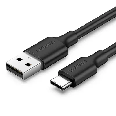 Niklowany kabel USB-C UGREEN 0,5m czarny