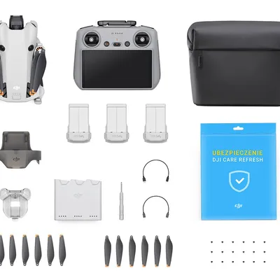 Zestaw Mini 4 Pro (DJI RC2) Fly More Combo + Ubezpieczenie CARE za 75% ceny (1 rok)