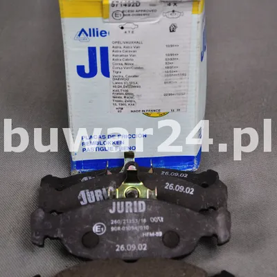 KLOCKI HAMULCOWE JURID 571492D DAEWOO, OPEL, VAUXHALL P.91-