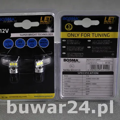 ŻARÓWKA /4120/12V LED3xSMD T10 ROTARY WHITE 2szt