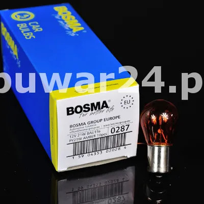 ŻARÓWKA /0287/ 12V 21W ŻÓŁTA