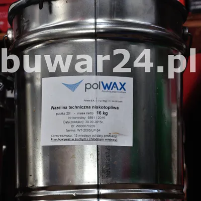 WAZELINA TECHNICZNA NISKOTOPLIWA 20L-16Kg