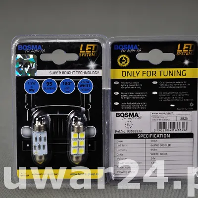 ŻARÓWKA/3826/LED 24 V 6XSMD SV8,5 5050 WHITE