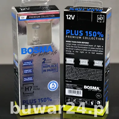 ŻARÓWKA/5462/ 12V H7 55W PLUS 150% Kpl. 2 szt