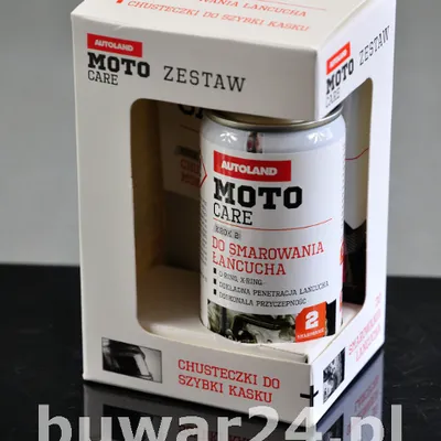 MOTO CARE zestaw smar do łańcucha+chusteczki do kasków