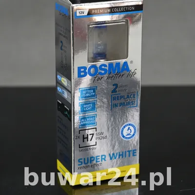 ŻARÓWKA /3691/ SUPER WHITE 12V 55W H7