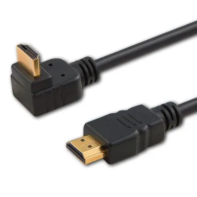 SAVIO KABEL HDMI V2.0 KĄTOWY 4K OFC CZARNY, ZŁOTE KOŃCÓWKI, ETHERNET/3D 1,5M CL-108