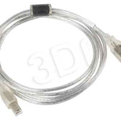 Kabel Lanberg CA-USBA-12CC-0018-TR (USB 2.0 M - USB 2.0 M; 1,8m; kolor przeźroczysty)