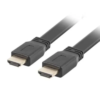 Kabel Lanberg CA-HDMI-21CU-0010-BK (HDMI M - HDMI M; 1m; kolor czarny)