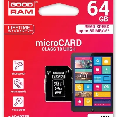 Karta pamięci GoodRam M1AA-0640R12 (64GB; Class 10; + adapter)