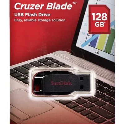 Pendrive SanDisk Cruzer Blade SDCZ50-128G-B35 (128GB; USB 2.0; kolor czarny)