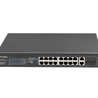 LANBERG SWITCH RACK 19" 16X 100MB POE+/2X COMBO GIGABIT 150W NIEZARZĄDZALNY RSFE-16P-2C-150