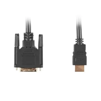 Kabel Lanberg CA-HDDV-10CC-0030-BK (HDMI M - DVI-D (18+1) M; 3m; kolor czarny)