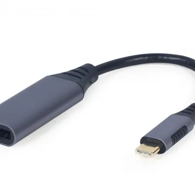 GEMBIRD ADAPTER Z USB TYPE-C DO DISPLAYPORT NA KABLU SZARY