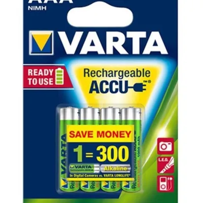 Zestaw akumulatorków AAA VARTA Ready2Use 5703301404 (1000mAh ; Ni-MH)