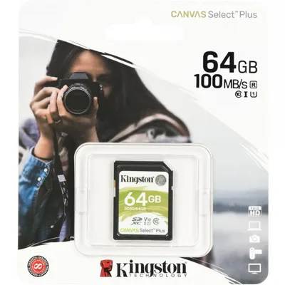 Karta pamięci Kingston Canvas Select Plus SDS2/64GB (64GB; Class U1, V10; Karta pamięci)