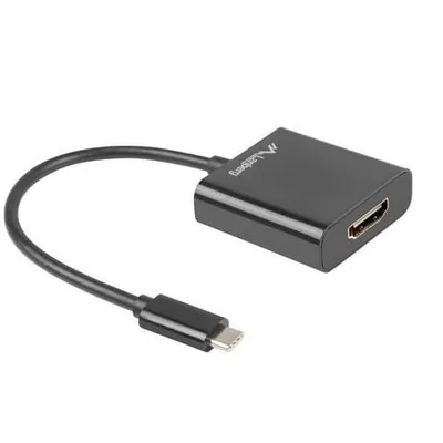 Adapter Lanberg AD-UC-HD-01 (USB typu C M - HDMI F; 0,15m; kolor czarny)