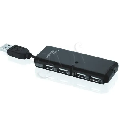 Hub IBOX USB 2.0 4-PORTY CZARNY IUHT008C (4x USB 2.0; kolor czarny)