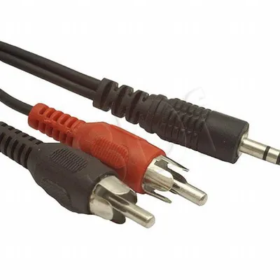 Kabel GEMBIRD CCA-458-2.5M (2x Cinch M - Mini Jack M; 2,5m; kolor czarny)