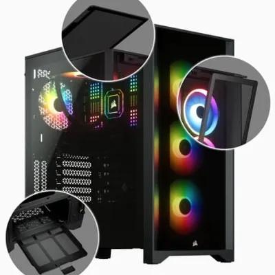 Obudowa Corsair iCUE 4000X RGB Mid-Tower ATX Tempered Glass Black (CC-9011204-WW)