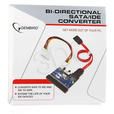 Adapter GEMBIRD SATA-IDE-2 (SATA M - IDE F; 0,30m; kolor czarny)