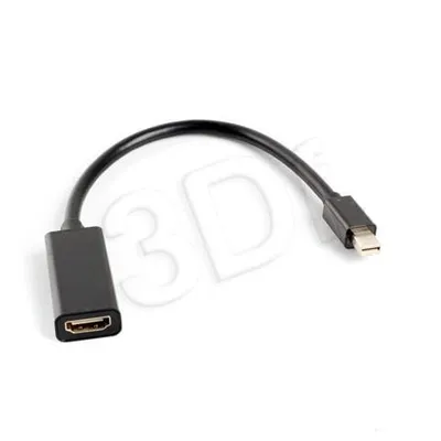 Adapter Lanberg AD-0005-BK (Mini DisplayPort M - HDMI F; 0,20m; kolor czarny)