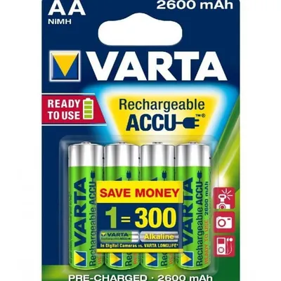 Zestaw akumulatorków AA VARTA Ready2Use 5716101404 (2600mAh ; Ni-MH)