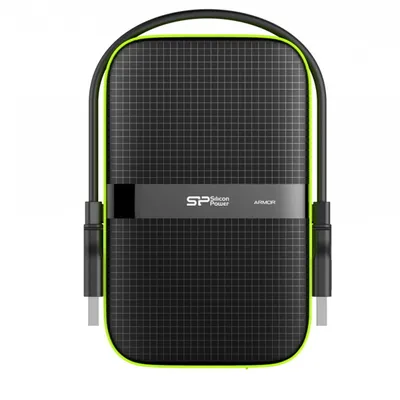 Dysk zewnętrzny HDD Silicon Power Armor A60 (4TB; 2.5"; USB 3.2; 5400 obr/min; Green-Black; SP040TBPHDA60S3K)