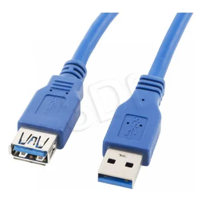 Kabel Lanberg CA-US3E-10CC-0018-B (USB 3.0 M - USB 3.0 F; 1,8m; kolor niebieski)