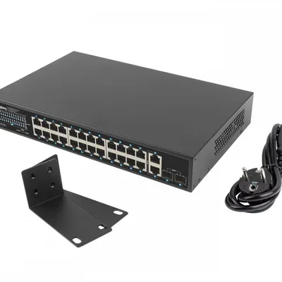 LANBERG SWITCH POE RACK 19" 24X 1GB POE+/2X GB/2X SFP 360W RSGE-24P-2GE-2S-360