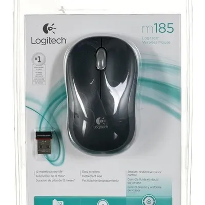 Mysz Logitech M185 910-002235 (optyczna; 1000 DPI; kolor szary