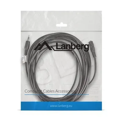 Kabel Lanberg CA-MJFJ-10CC-0050-BK (Mini Jack M - Mini Jack F; 5m; kolor czarny)